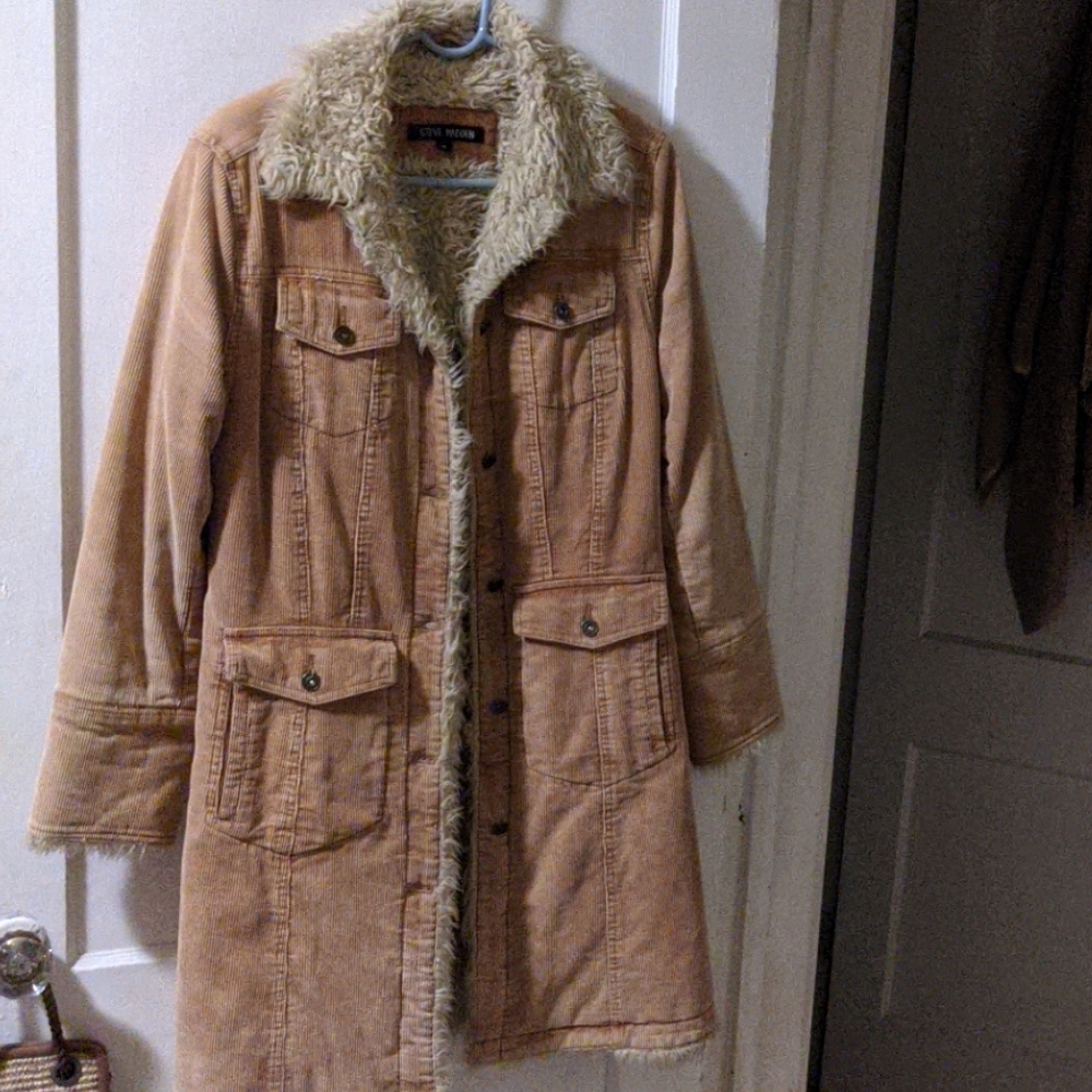 Corduroy fuzzy jacket